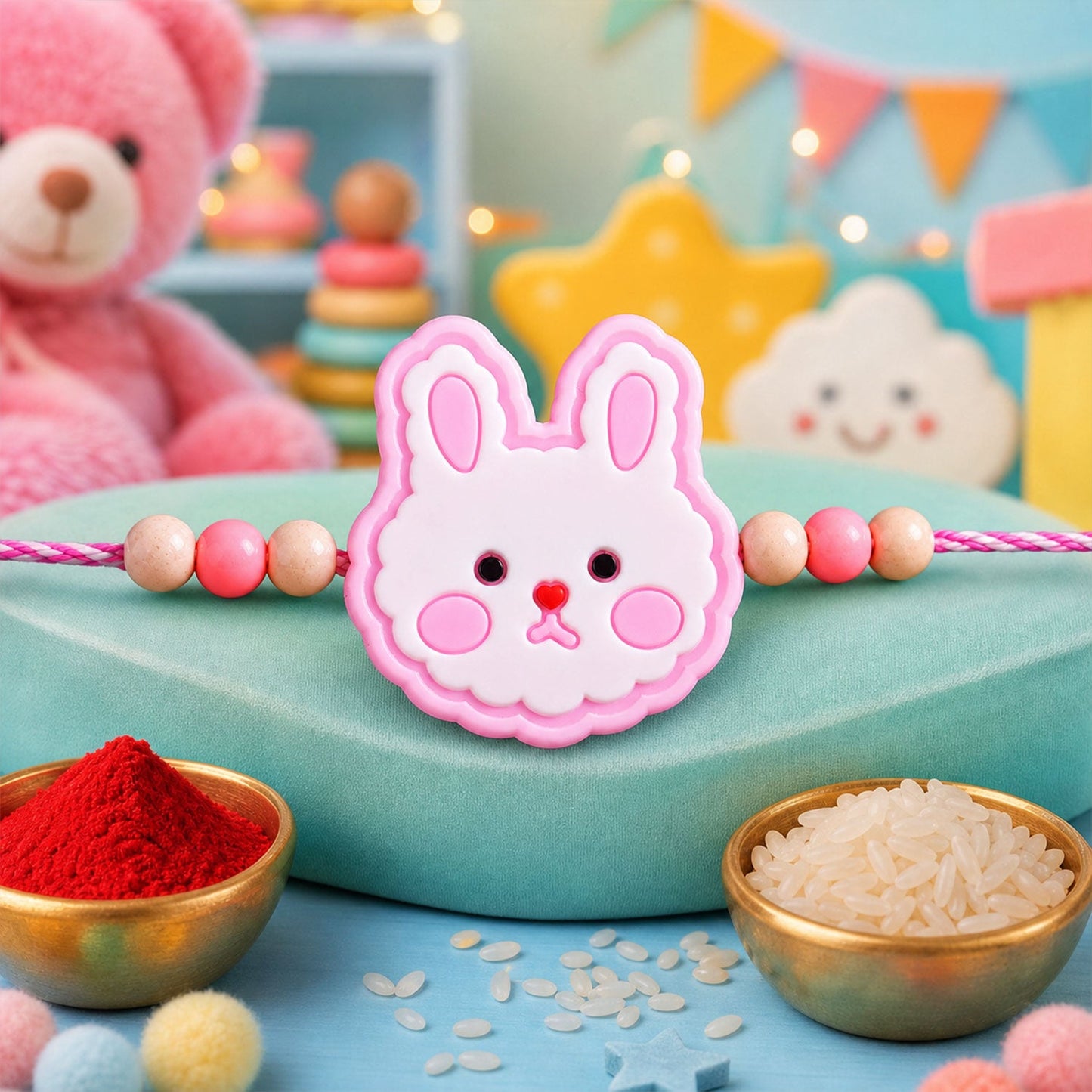 Bunny Drink Teddy Kids Rakhi Combo Set Raksha Bandhan Edition (3 Pc)