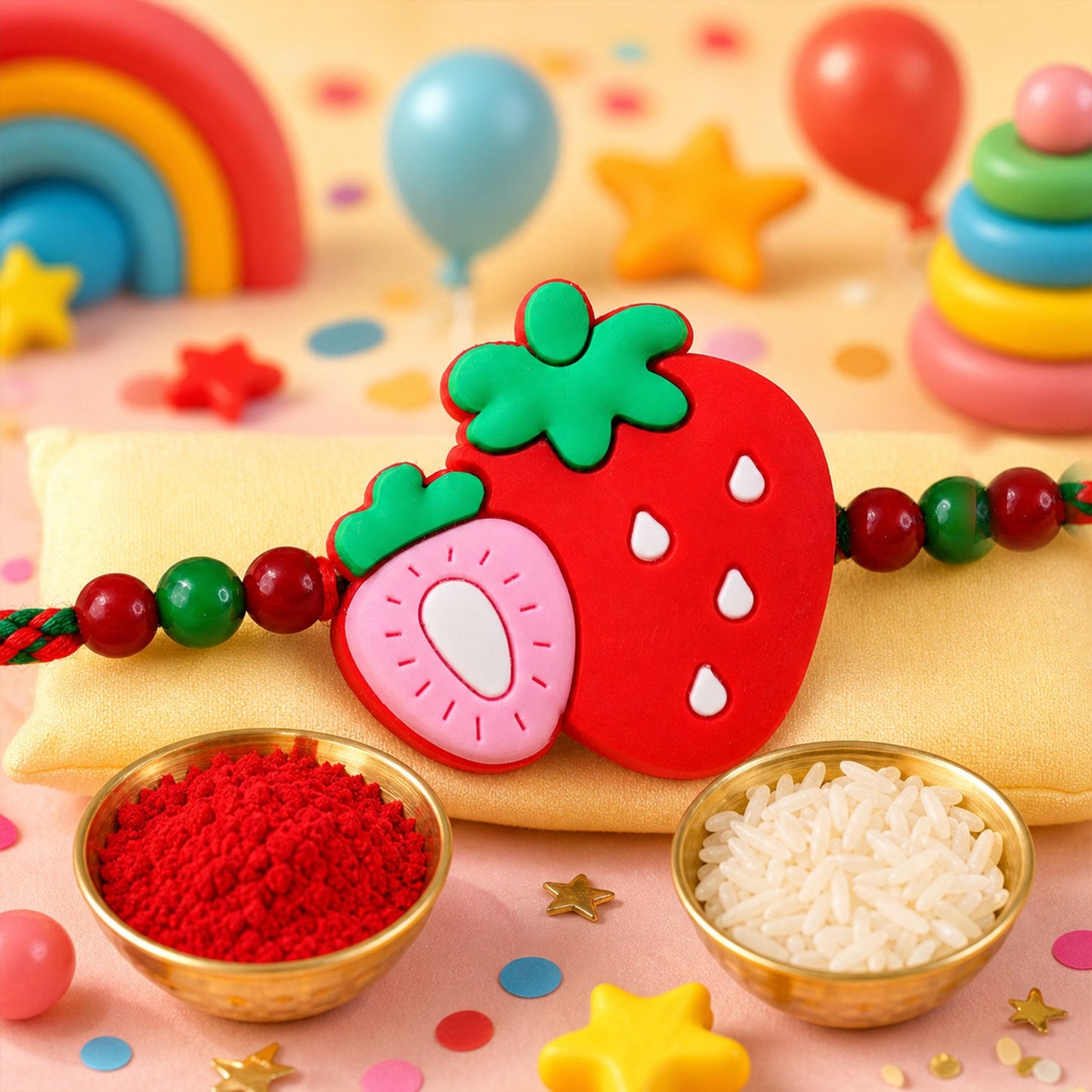 Fruit Theme Cute Kids Rakhi Combo Pack Raksha Bandhan Special (3 Pc)