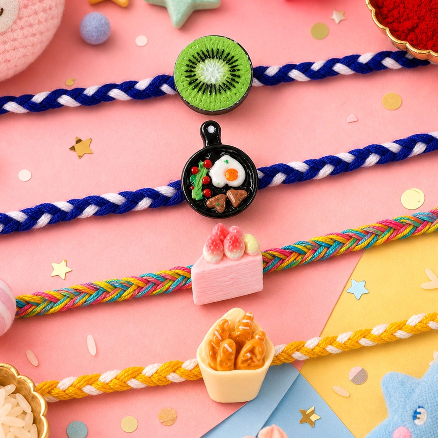 Kiwi Penguin Fries Kids Rakhi Combo Raksha Bandhan Set (4 Pc)
