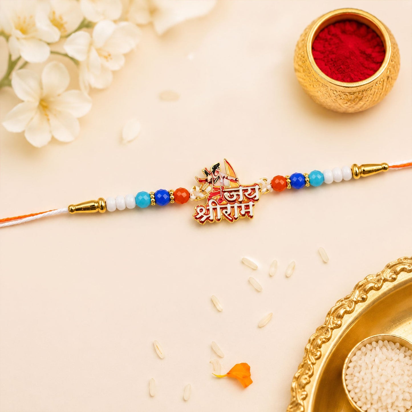 Shree Krishna Devotional Rakhi Set Raksha Bandhan (2 Pc)