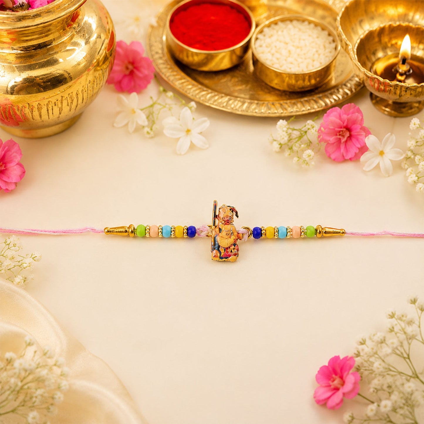 Shree Krishna Devotional Rakhi Set Raksha Bandhan (2 Pc)