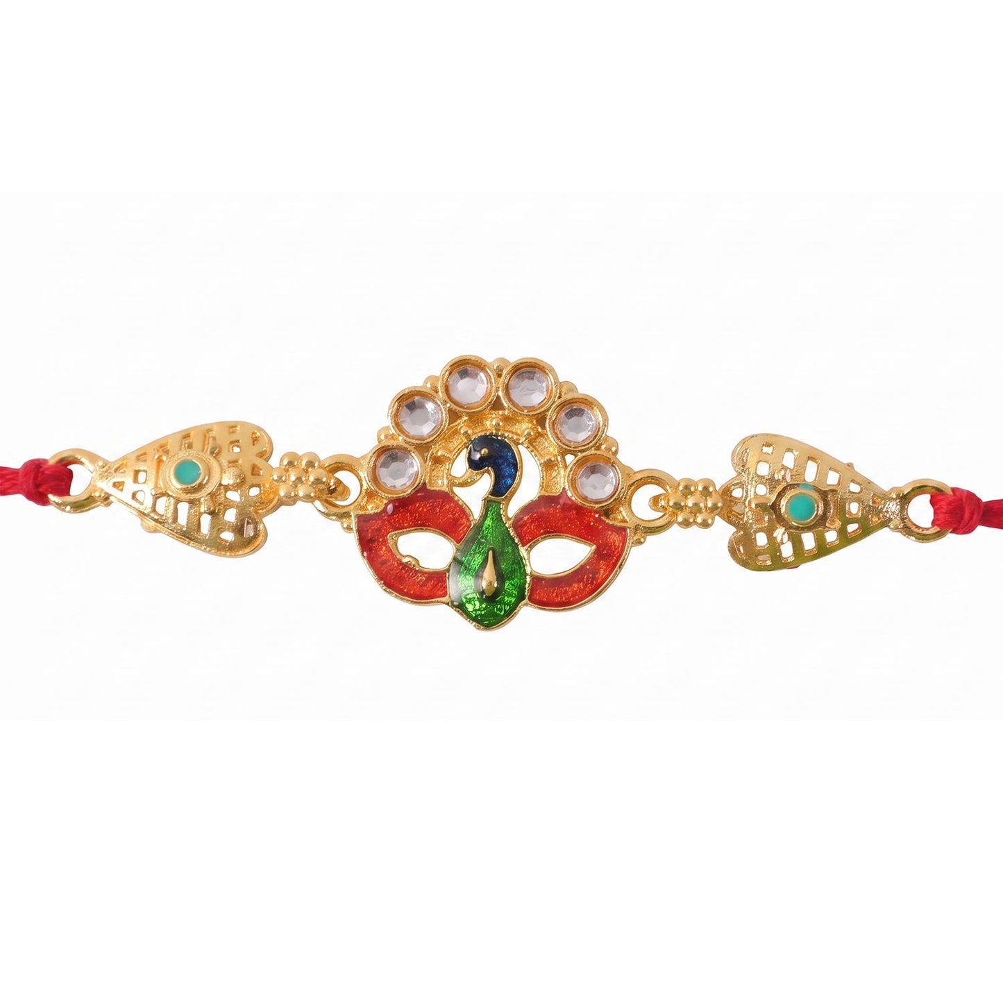 Traditional Red & Gold Thread Rakhi for Brother | Classic Mauli Rakhi