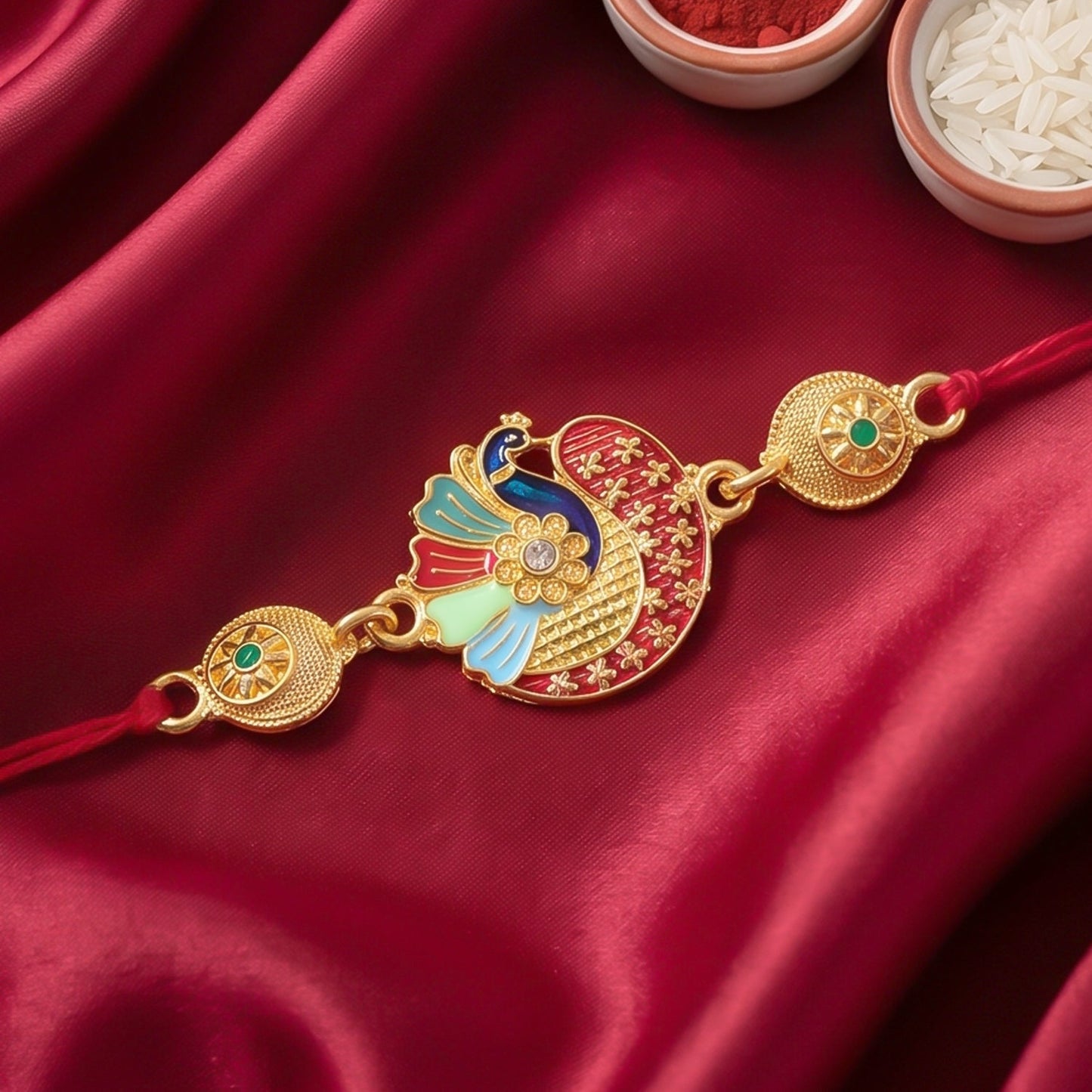 Premium Kundan & Pearl Designer Rakhi for Brother | Royal Rakshabandhan Rakhi