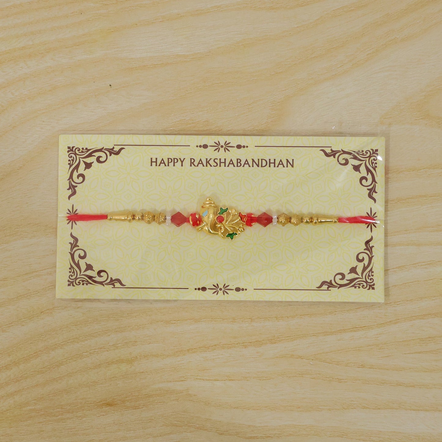 Divine Om Golden Rakhi for Brother | Religious Rakshabandhan Rakhi