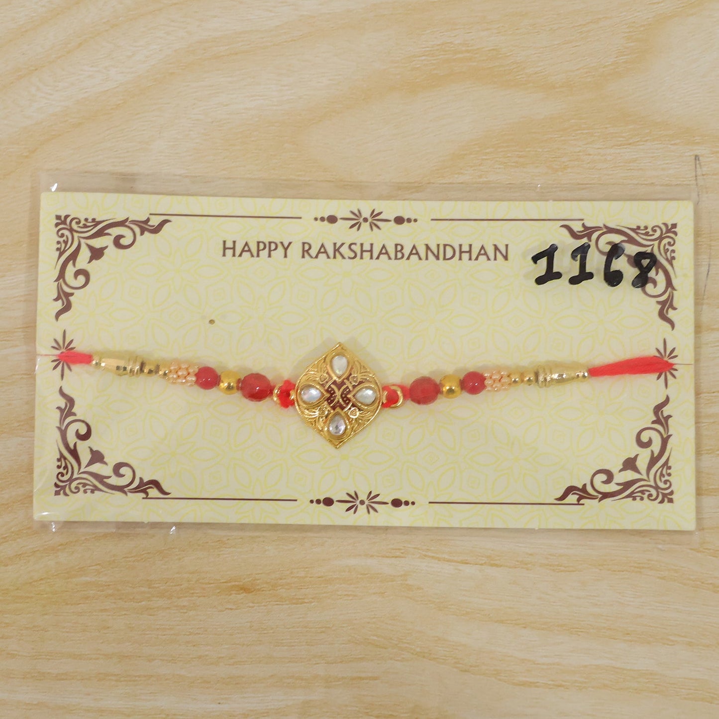 Floral Diamond Kundan Beaded Classic Stone Work Designer Rakhi