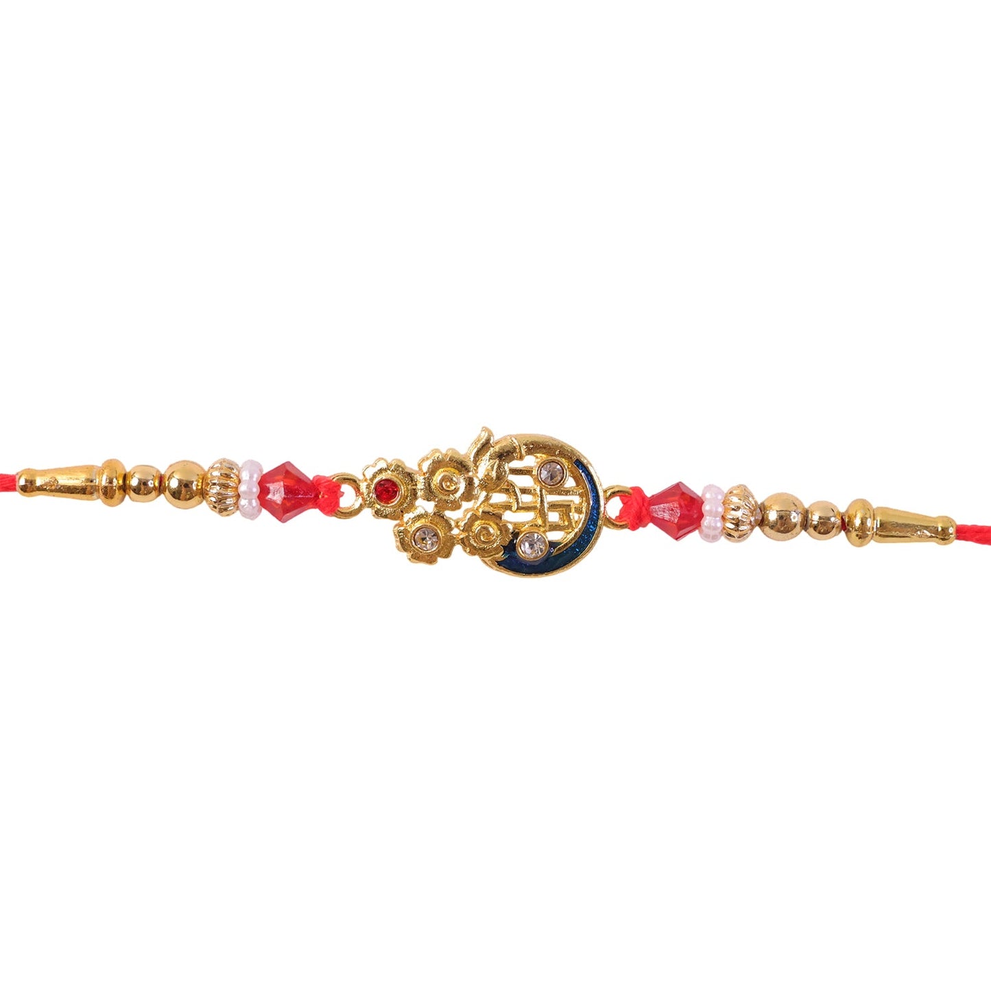 Elegant Golden Finish Designer Rakhi for Raksha Bandhan