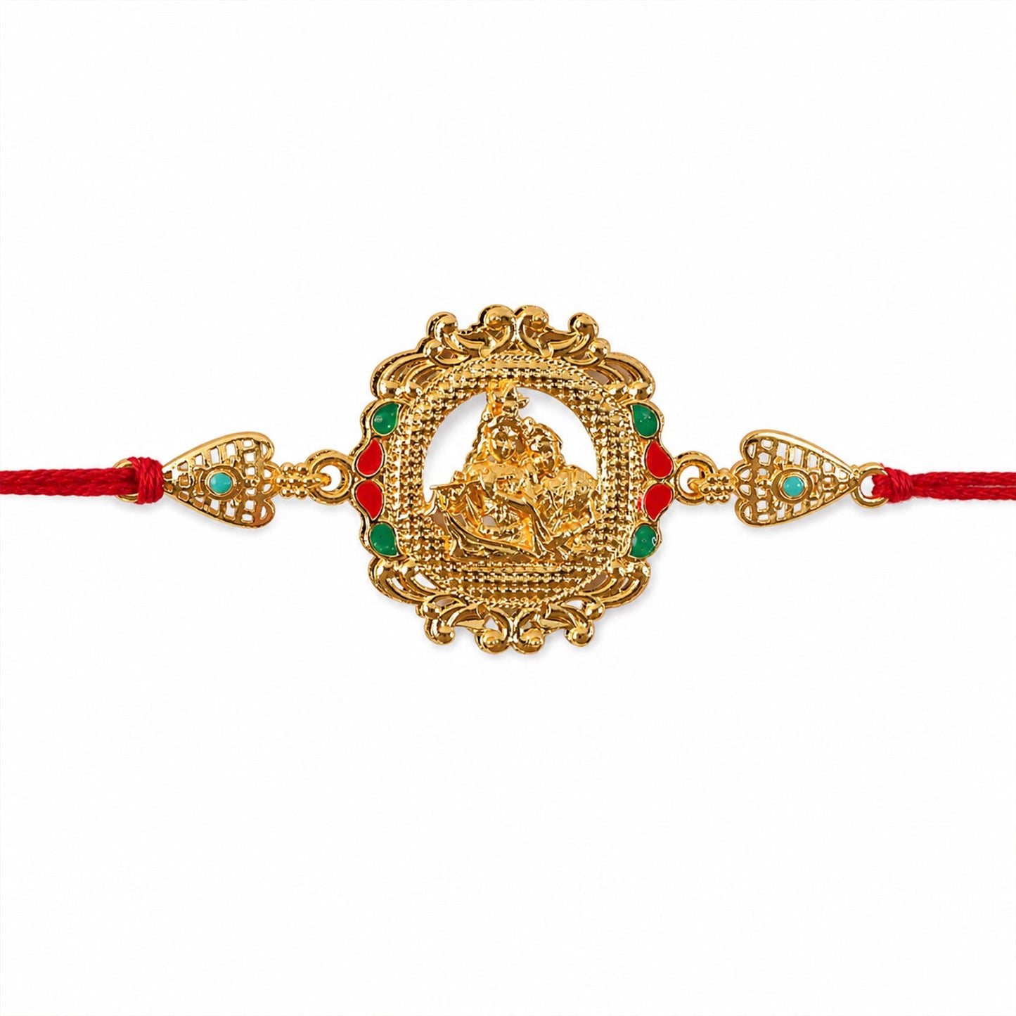 raditional Radha Krishna Motif Rakhi for Raksha Bandhan