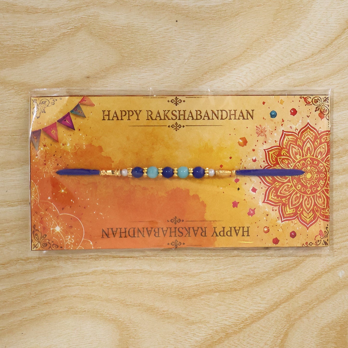 Pearl Beaded Simple Traditional Rakhi with Elegant Festive Detail