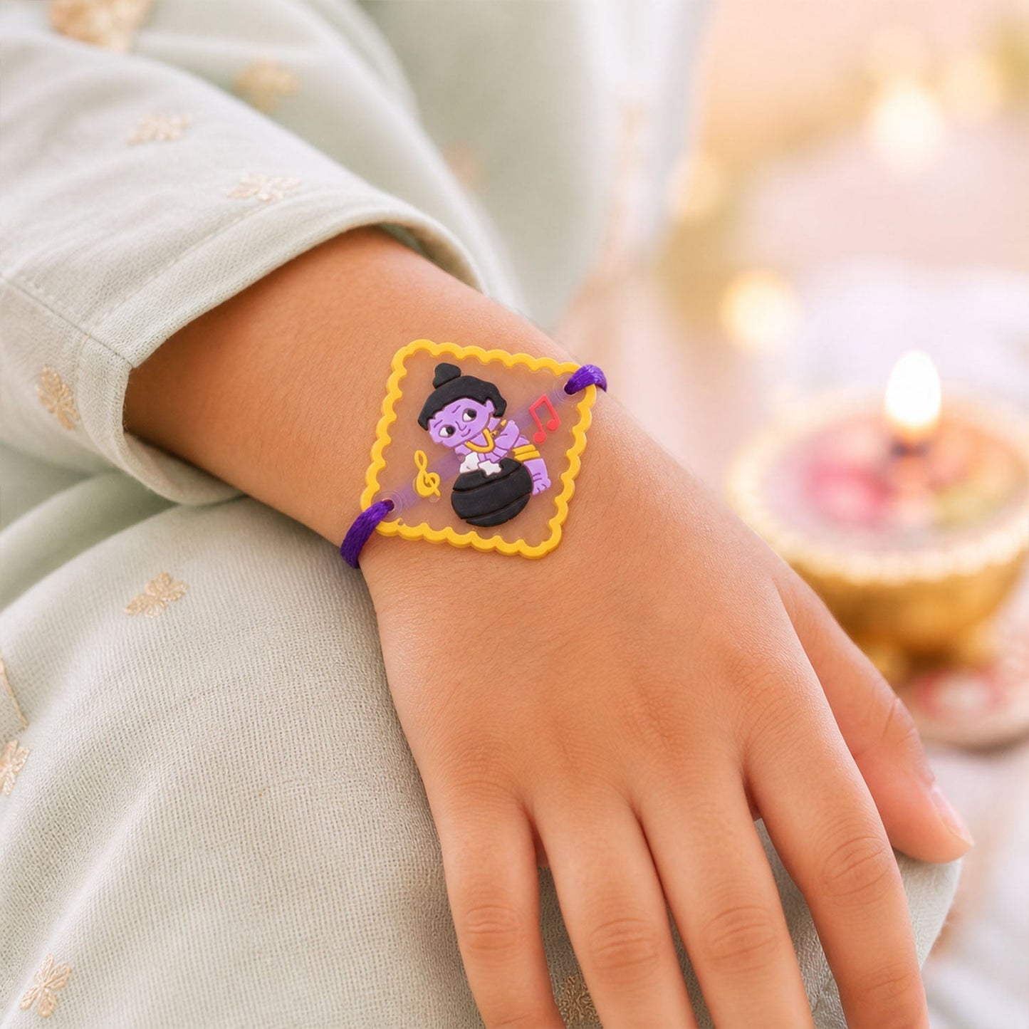 Baby Krishna Makhan Chor Musical Charm Kids Rakhi