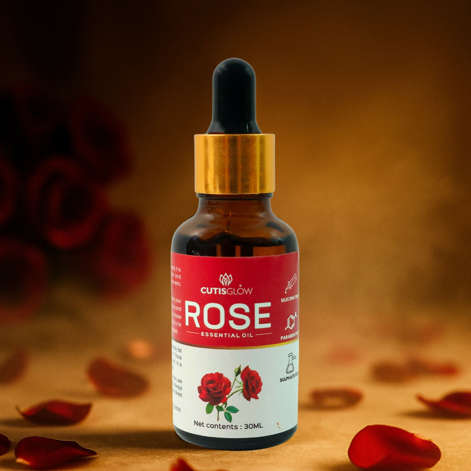 Eyelet Rose Essential Oil – 100% Pure & Natural Aromatherapy Oil for Glowing Skin, Hair & Relaxation – 30ml