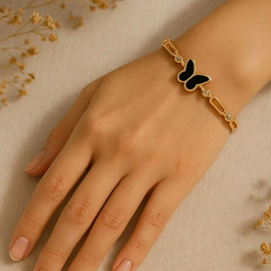 Stainless Steel Gold Plated Kada Bracelet For Girls And Women