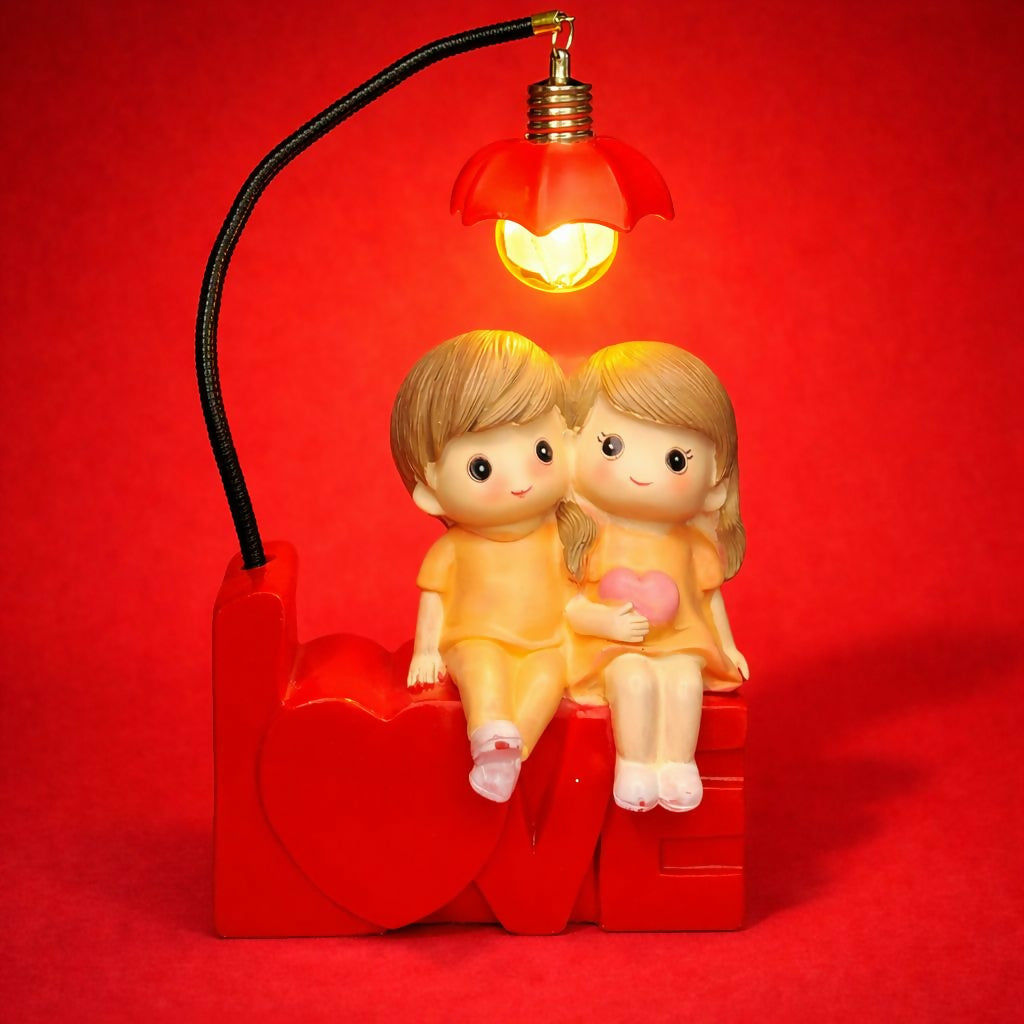 Red Romantic Couple Love Lamp Night Light Decorative Showpiece