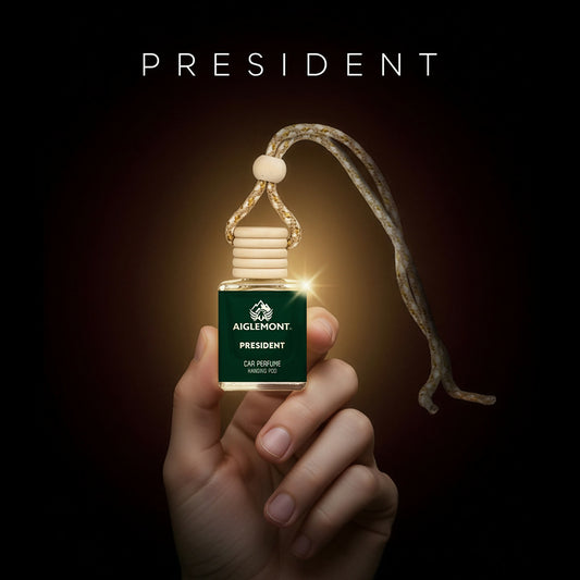 Aiglemont President Car Perfume Hanging Pod 10ml | Long-Lasting Car Air Freshener | Premium Car Interior Accessory