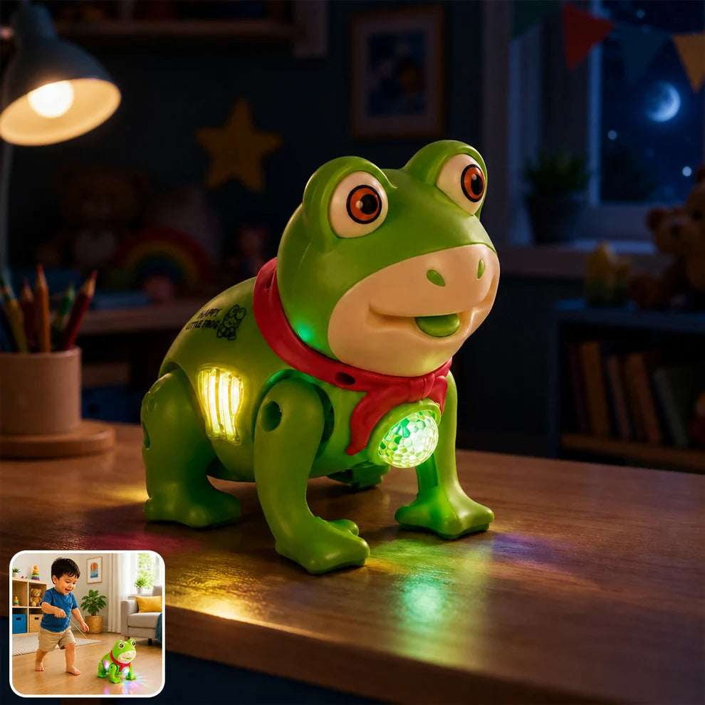 Kids Fun Toy Combo – Light-Up Frog Toy, Duck Climbing Track & Cactus Character Toy