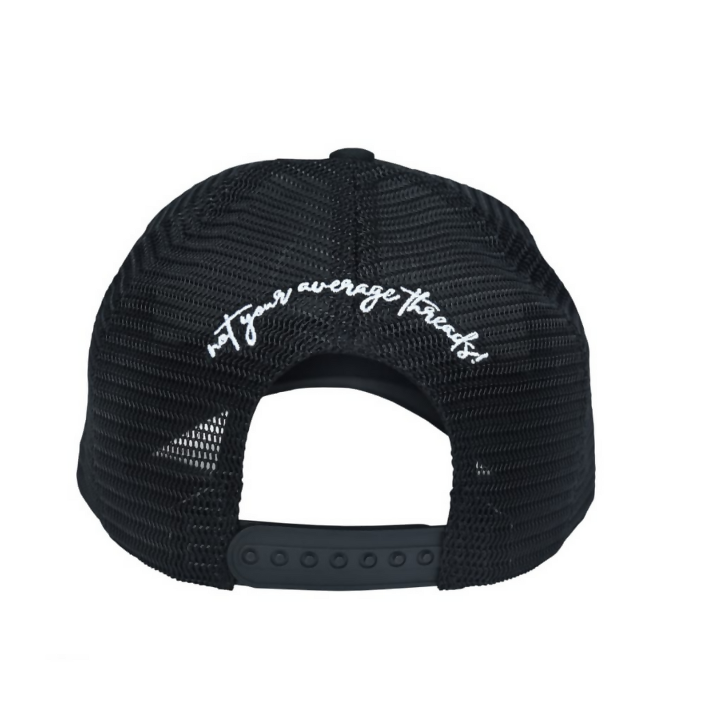 Premium Black Breathable Mesh Cap with Embroidered Vincent Patch Stylish Fashion Adjustable Cap for Men & Women