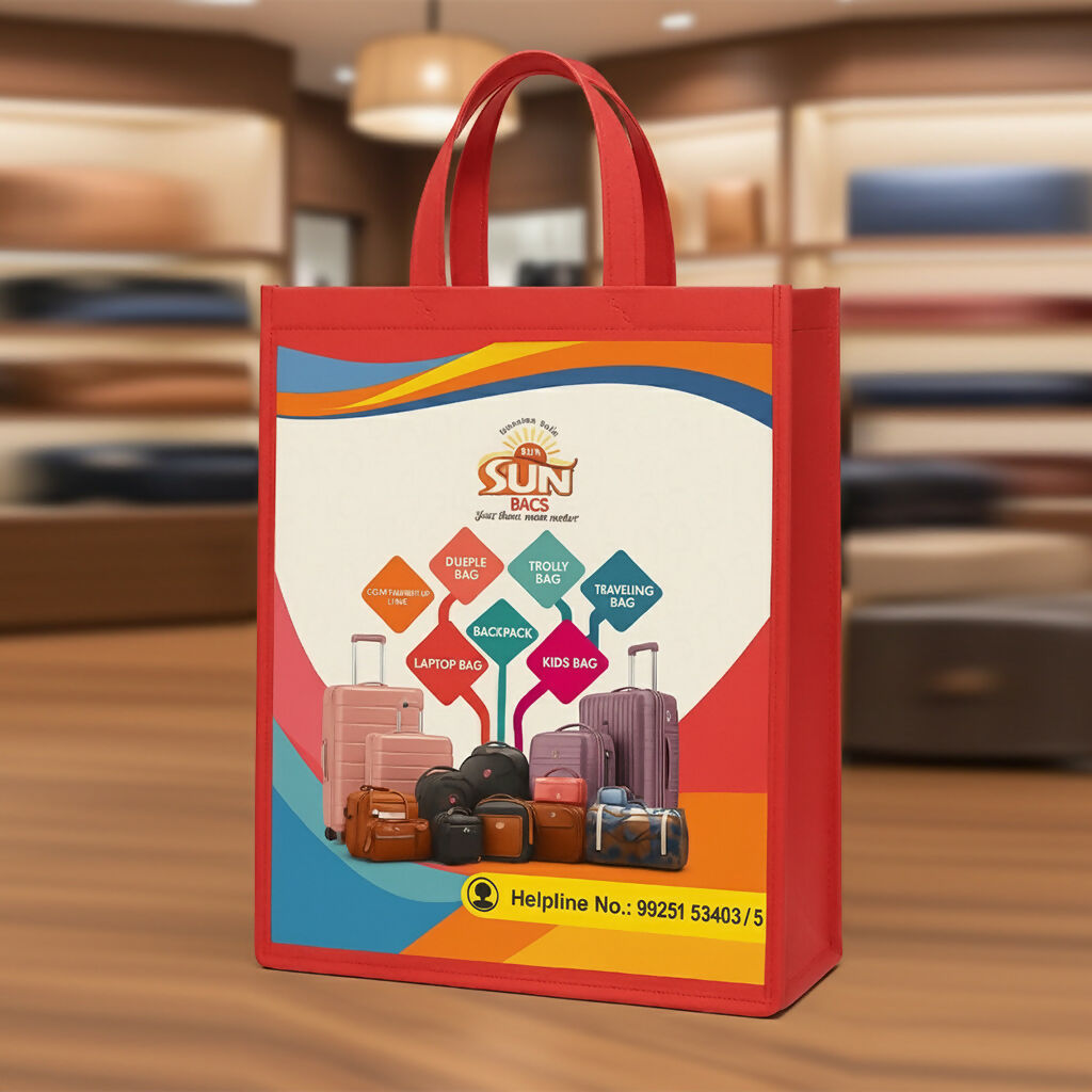 Sun Bags Reusable Shopping Bag – Eco-Friendly Non-Woven Carry Bag with Handle | Durable Multi-Purpose Tote for Travel, Groceries (Multicolor)