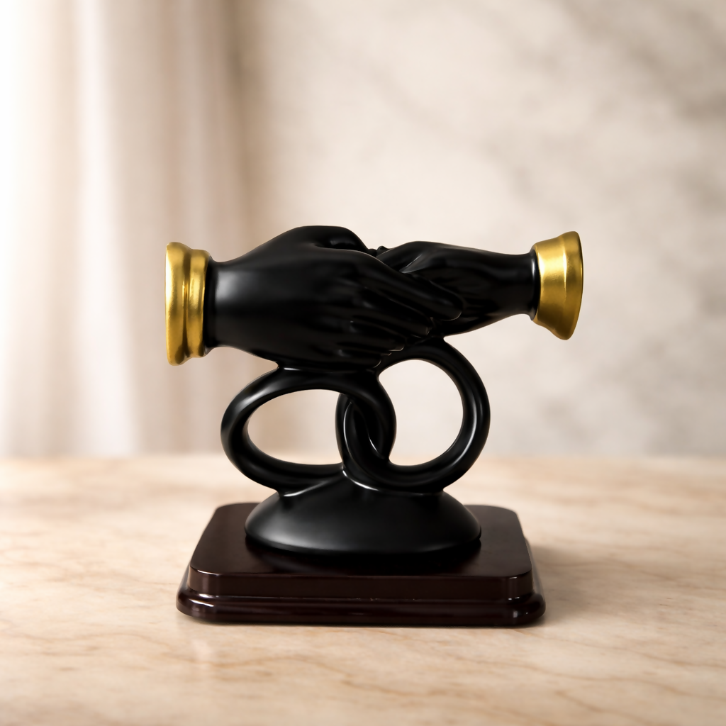 Decorative Couple Hands Showpiece with Stand for Home Décor