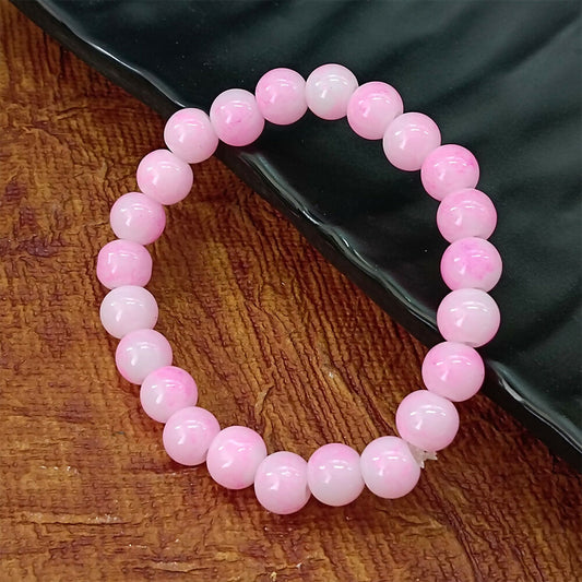 Pink Glass Beads Bracelet