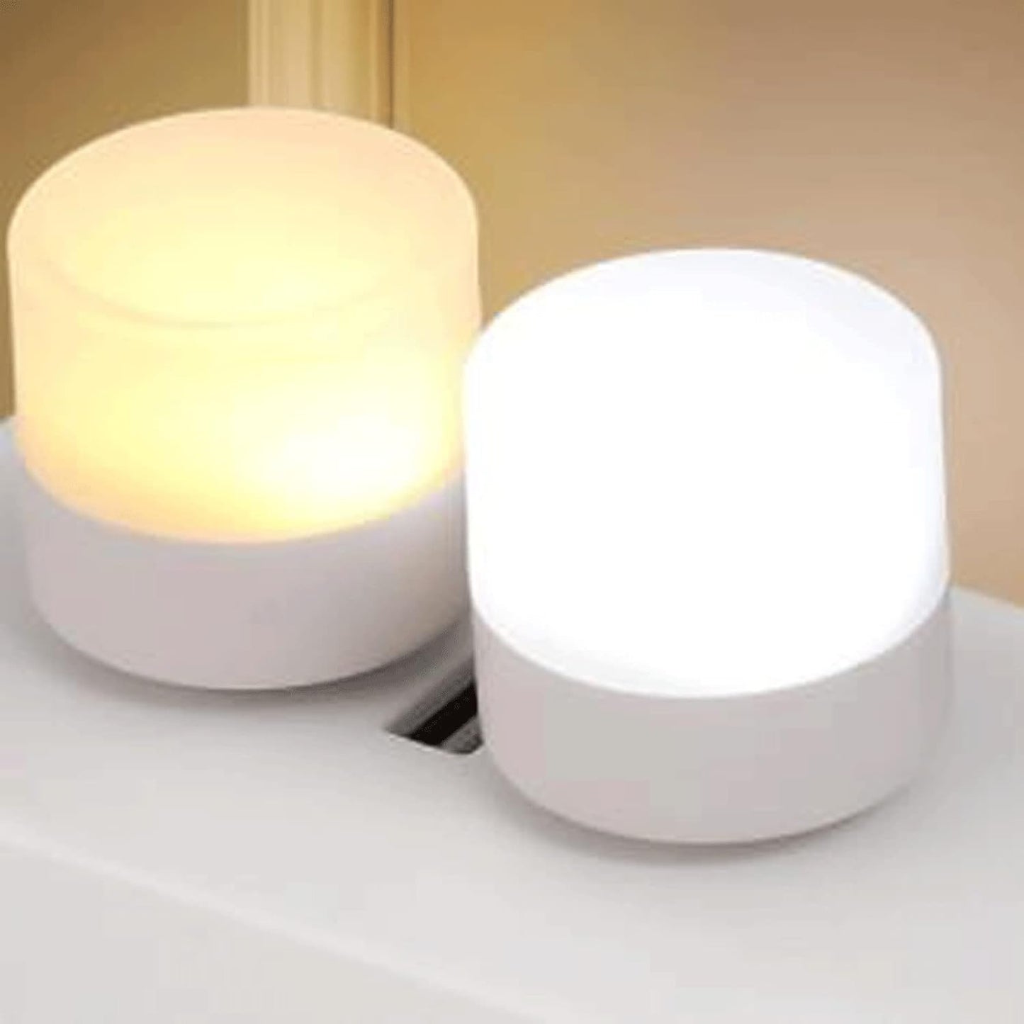 Yellow USB LED LAMP Night Light, Plug Small Led Nightlight (1 Pc)