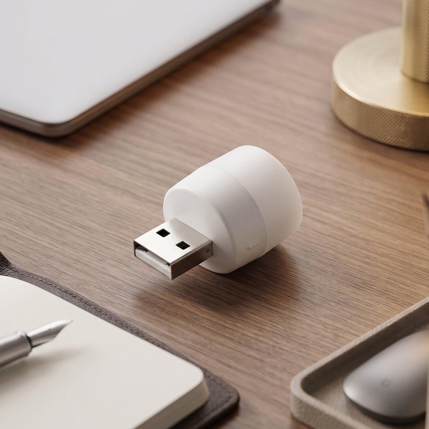 Yellow USB LED LAMP Night Light, Plug Small Led Nightlight (1 Pc)
