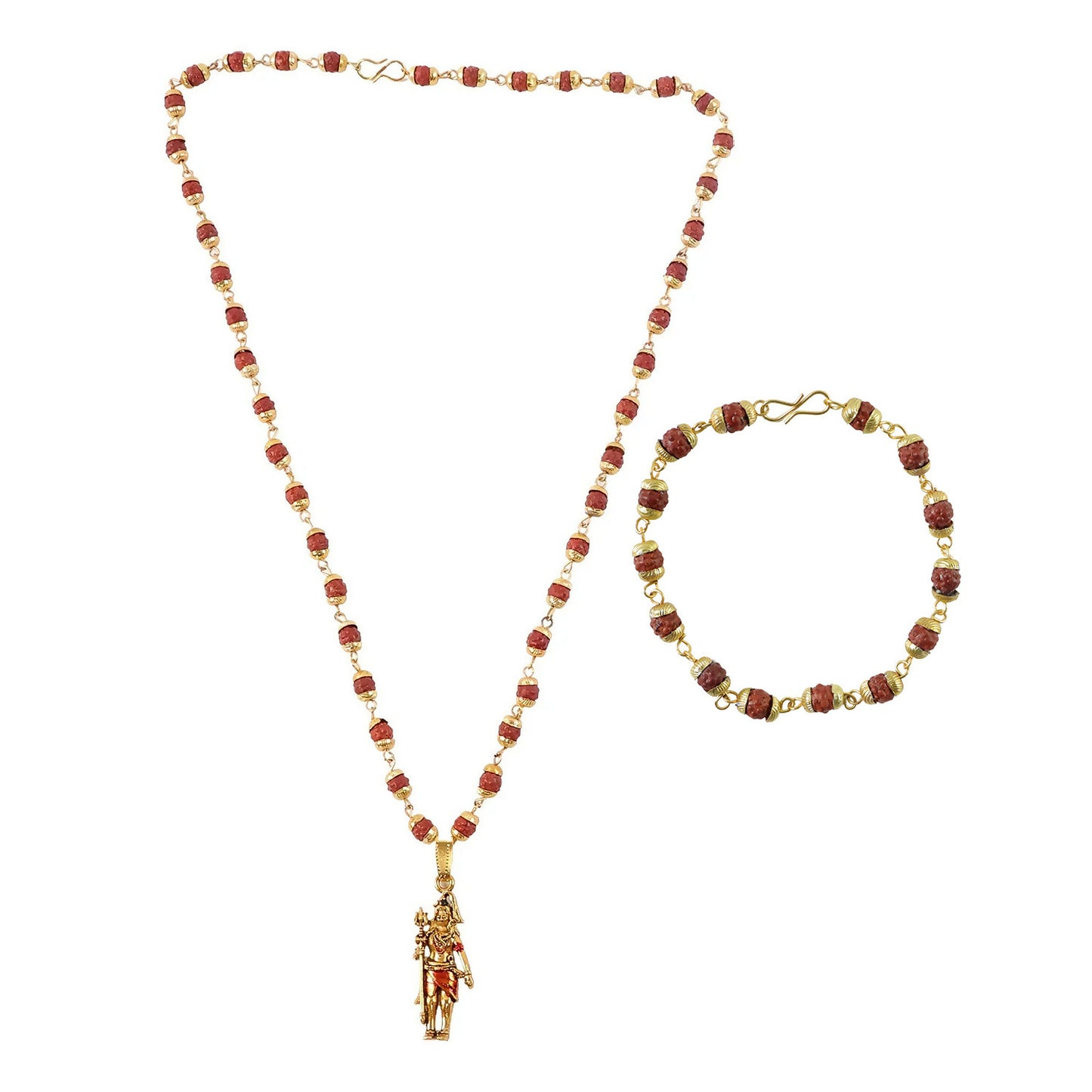 Mahadev Pendant with Rudraksha Necklace Combo