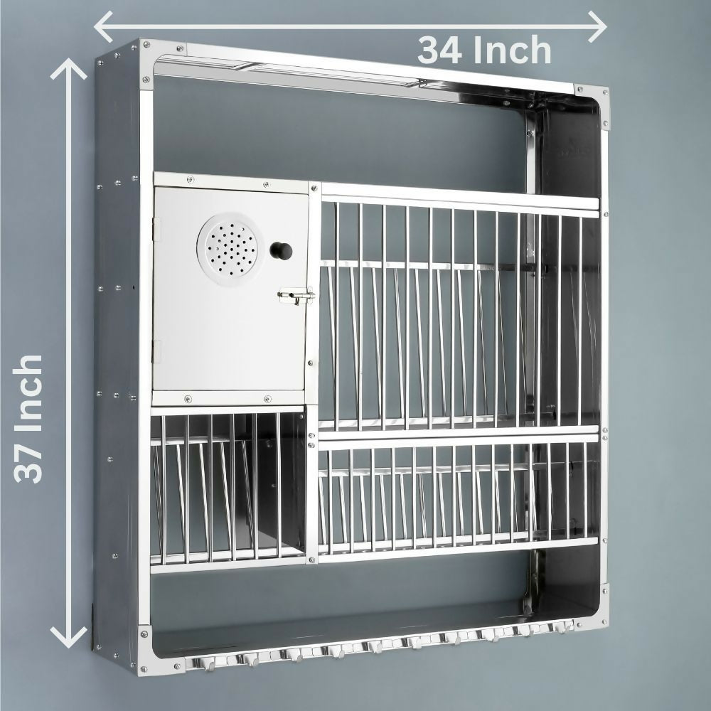 Stainless Steel Wall Mounted Kitchen Rack 7-Tier Space-Saving Organizer