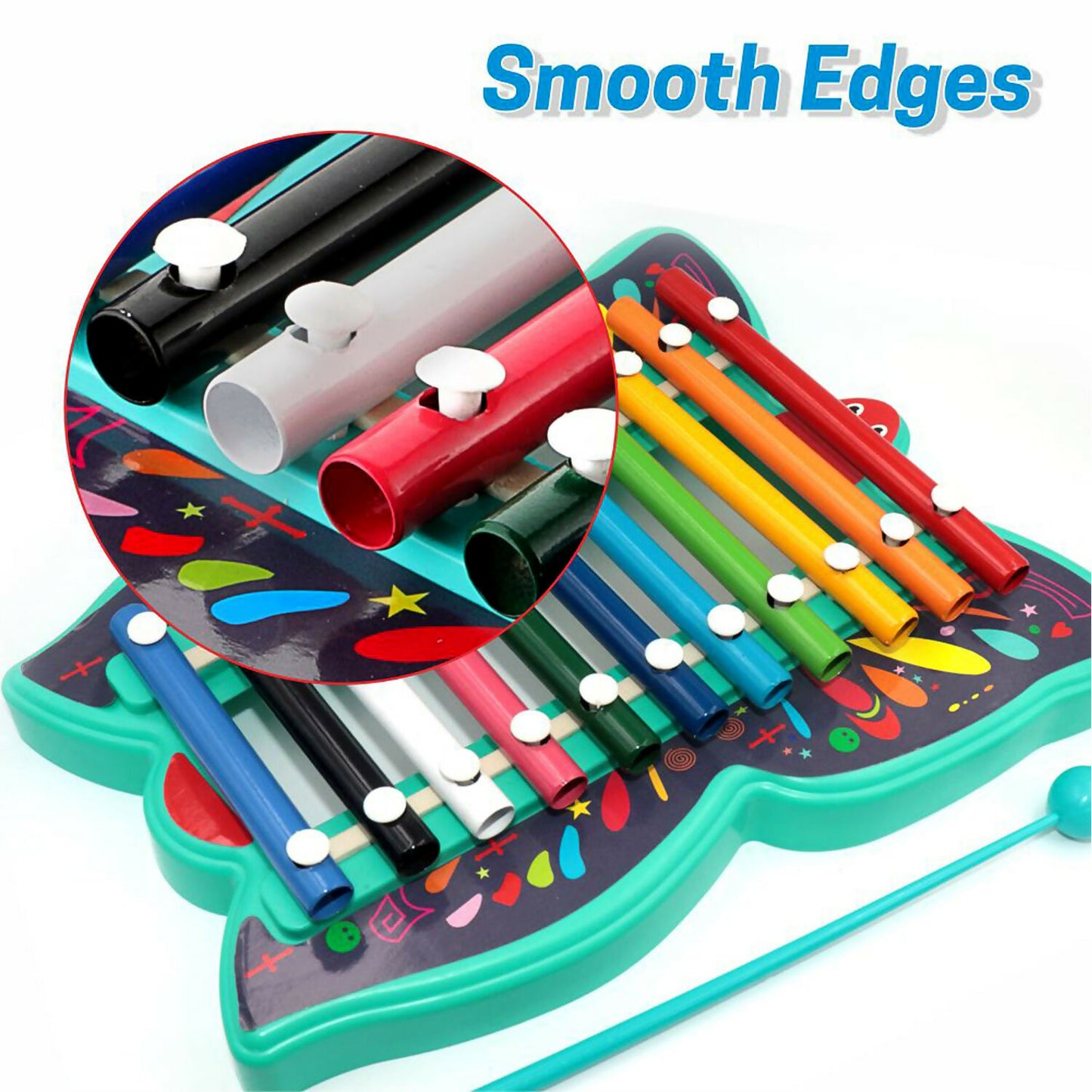 Butterfly Xylophone – Colorful 12-Tone Learning Toy with Dual Mallets