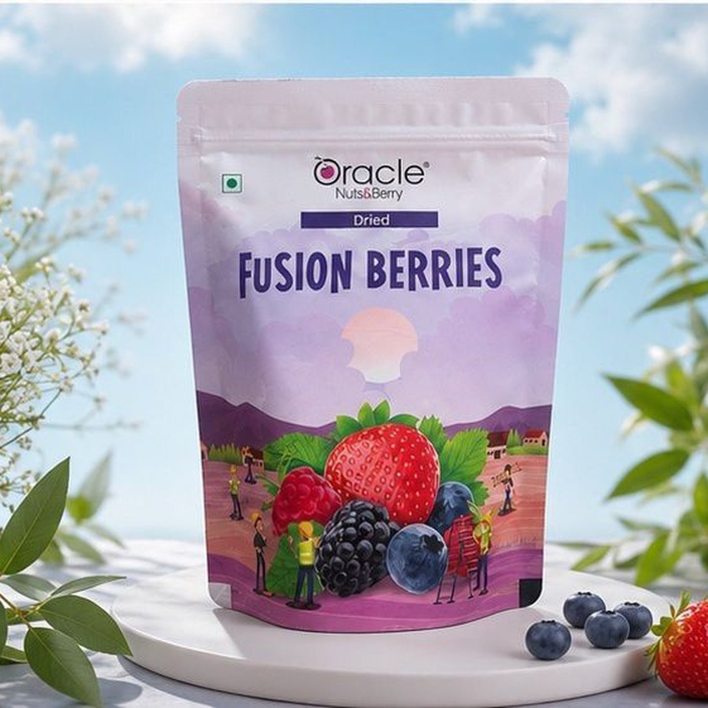 Vibrant dried berry medley in a clear bowl, packed with antioxidants