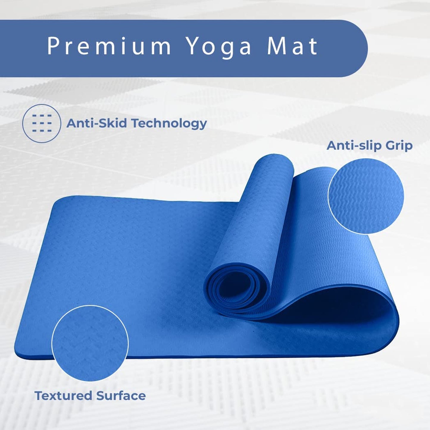 Premium Non-Slip Yoga Mat for Home & Gym (1 Pc)