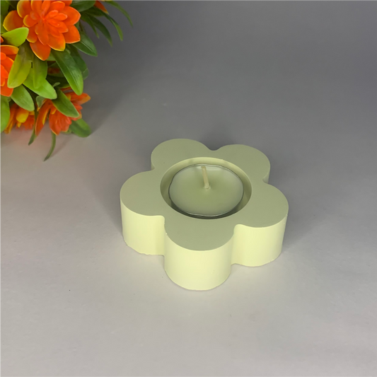 Flower Diya ivory tealight candle Elegant Home Decor Handmade