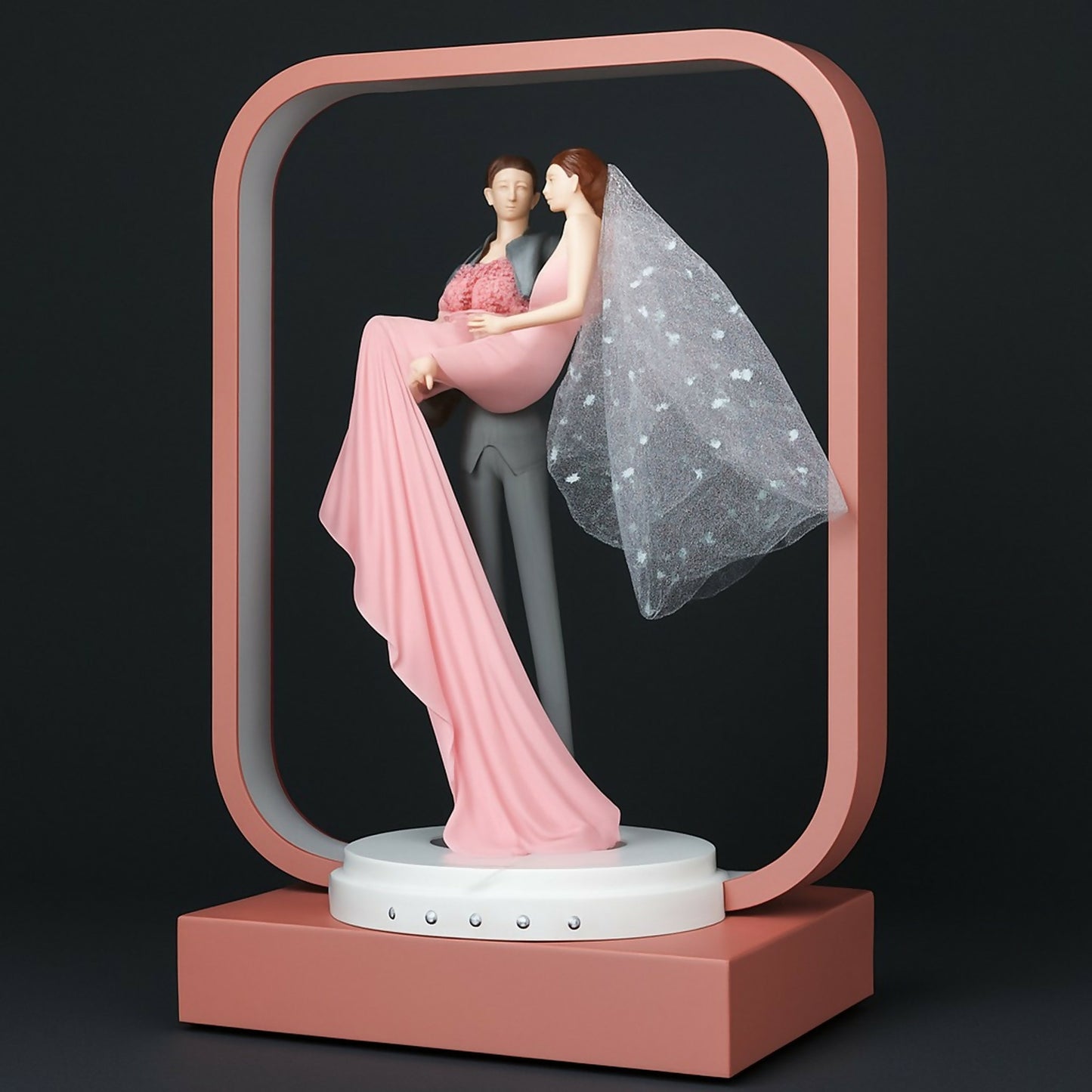 Romantic Couple LED Night Lamp | Bride & Groom Figurine with Soft Warm Light | Wedding Anniversary, Valentine Gift, Home Decor Table Lamp for Bedroom & Living Room