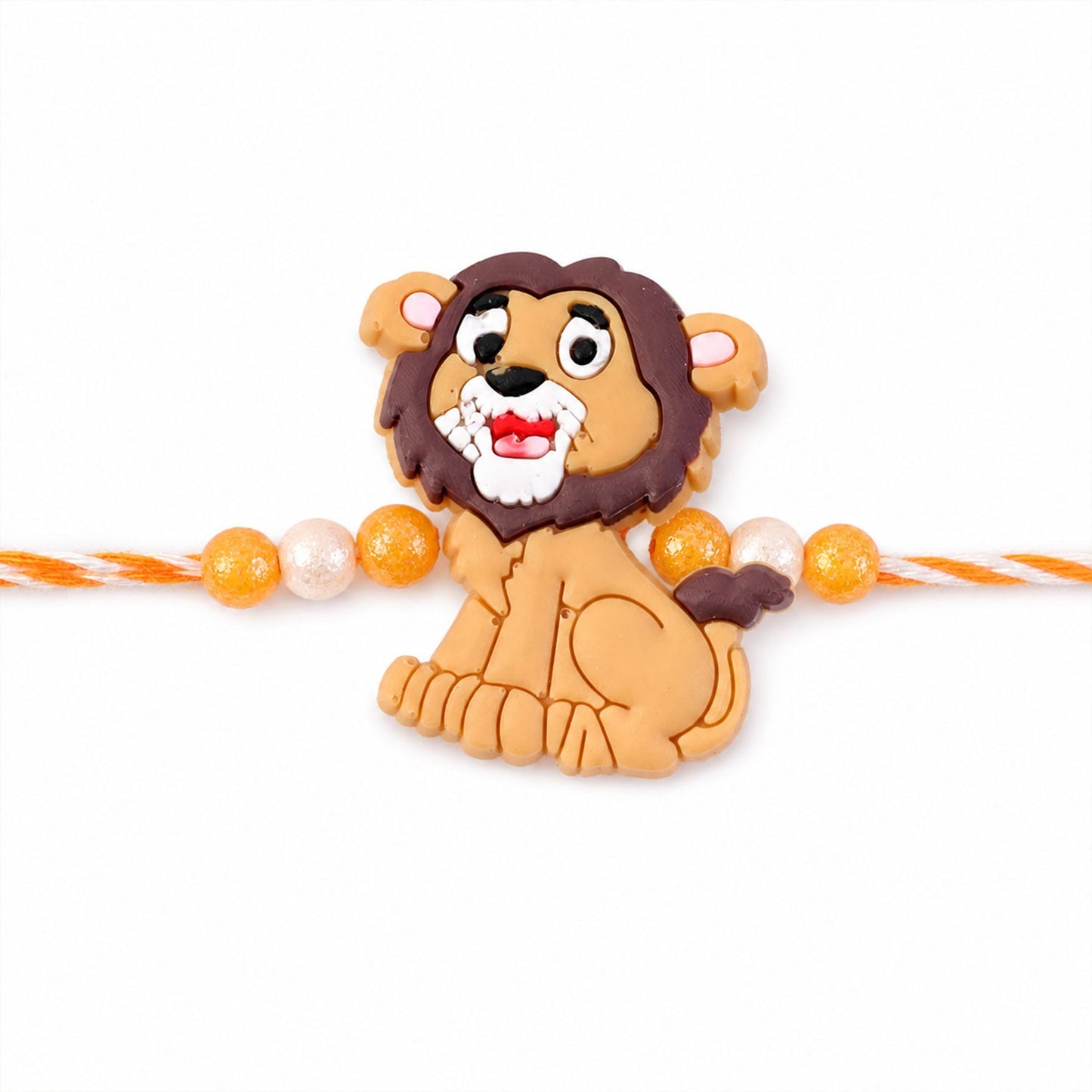 Lion Character Kids Beaded Rakhi for Brothers (5pcs)