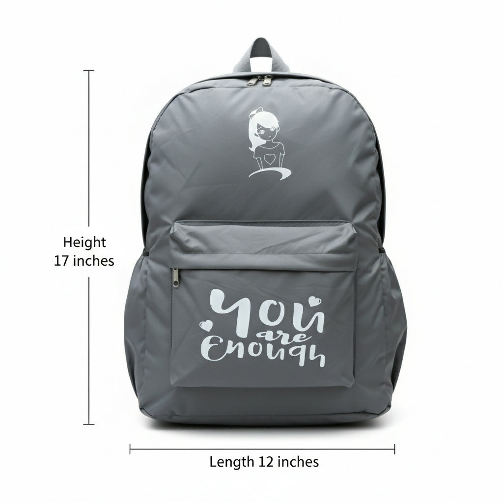 Stylish Multicolor Laptop Backpack for Women – Inspirational Design | School & Travel Bag with Motivational Quote, Lightweight Durable Daypack with Front Pocket and Cute Girl Design