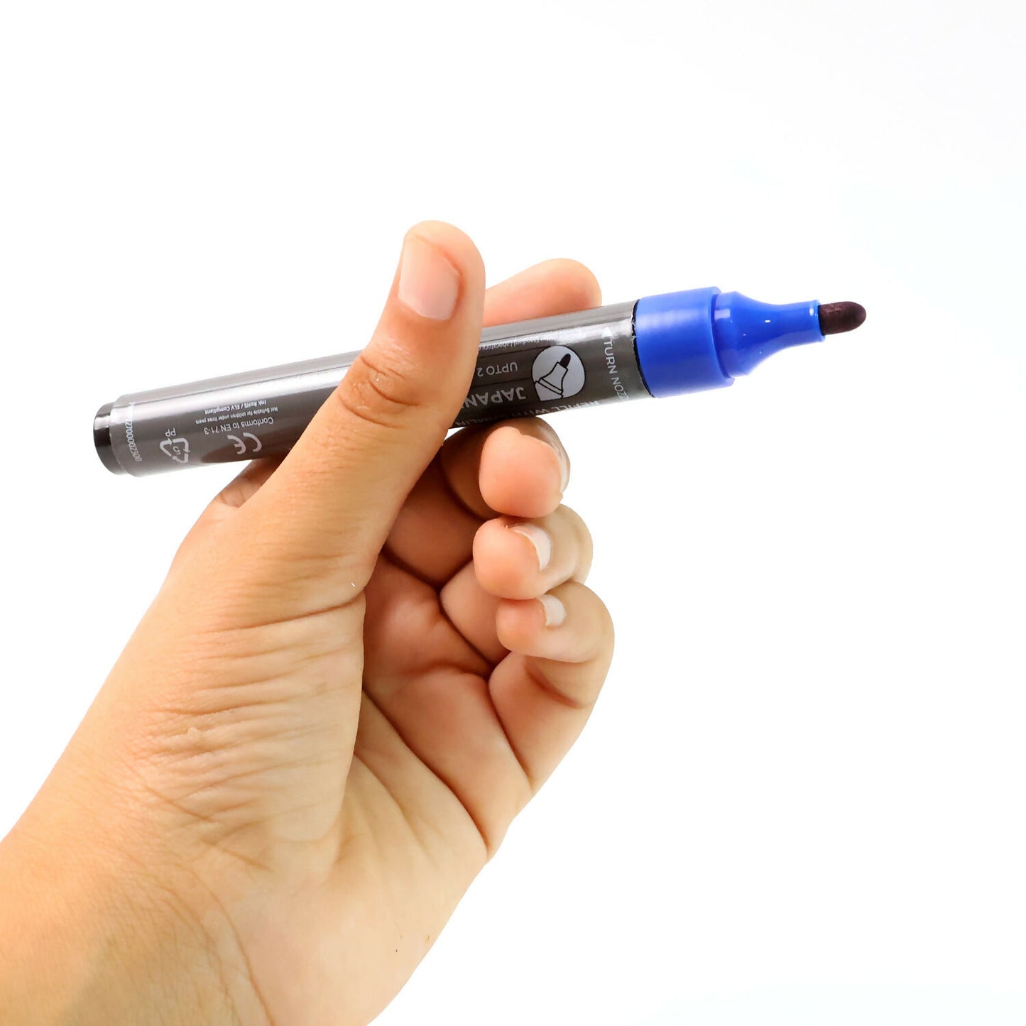 Camlin Permanent Marker – Blue Colour, Bold & Long-Lasting Ink, Refillable Multi-Surface Permanent Markers – Pack of 10