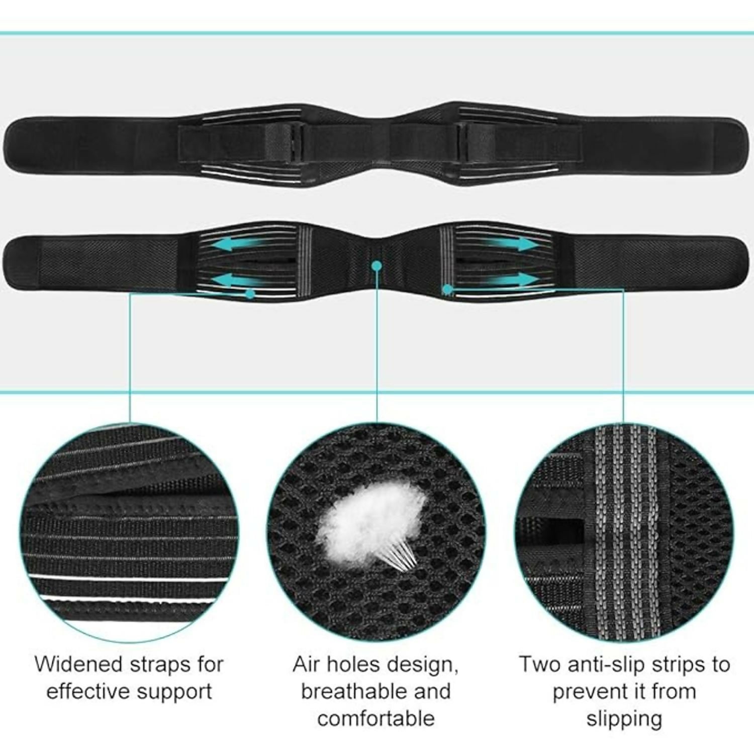 Adjustable Small Hip Support Belt 110 cm – Lower Back Pain Relief Pelvic Stabilizer with Double Pressure Bands, Breathable Mesh & Anti-Slip Strips for Men & Women, Sciatica and Lumbar Support