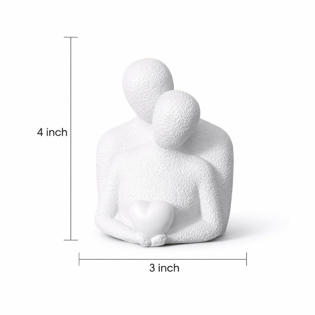 Abstract Couple Holding Heart Decorative Showpiece for Home and Office