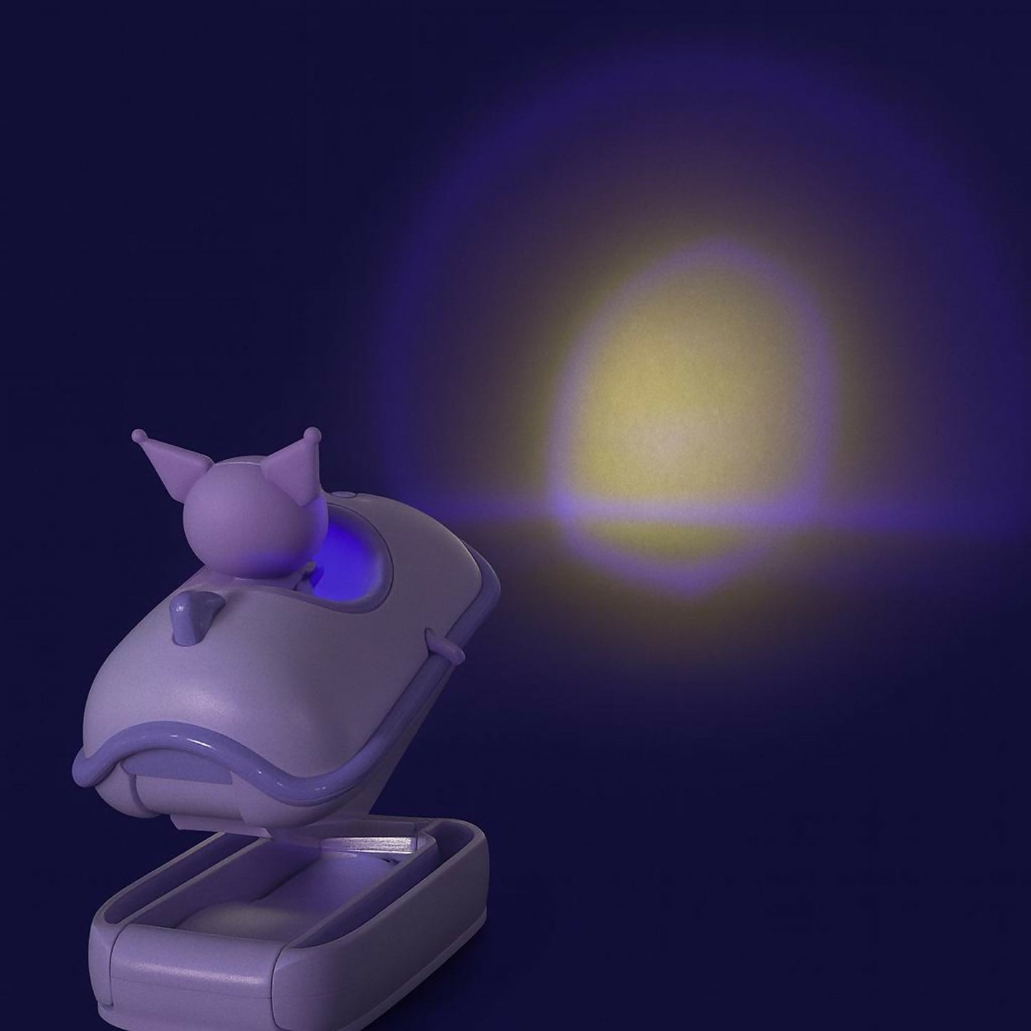 purple Mini Folding LED Night Light Cute Cartoon Desk Lamp for Kids & Bedside