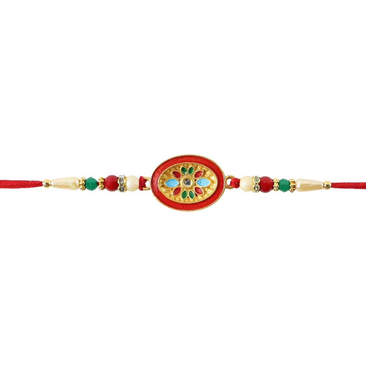 Stylish Pattern Designer Rakhi with Beads for Raksha Bandhan (5pcs)