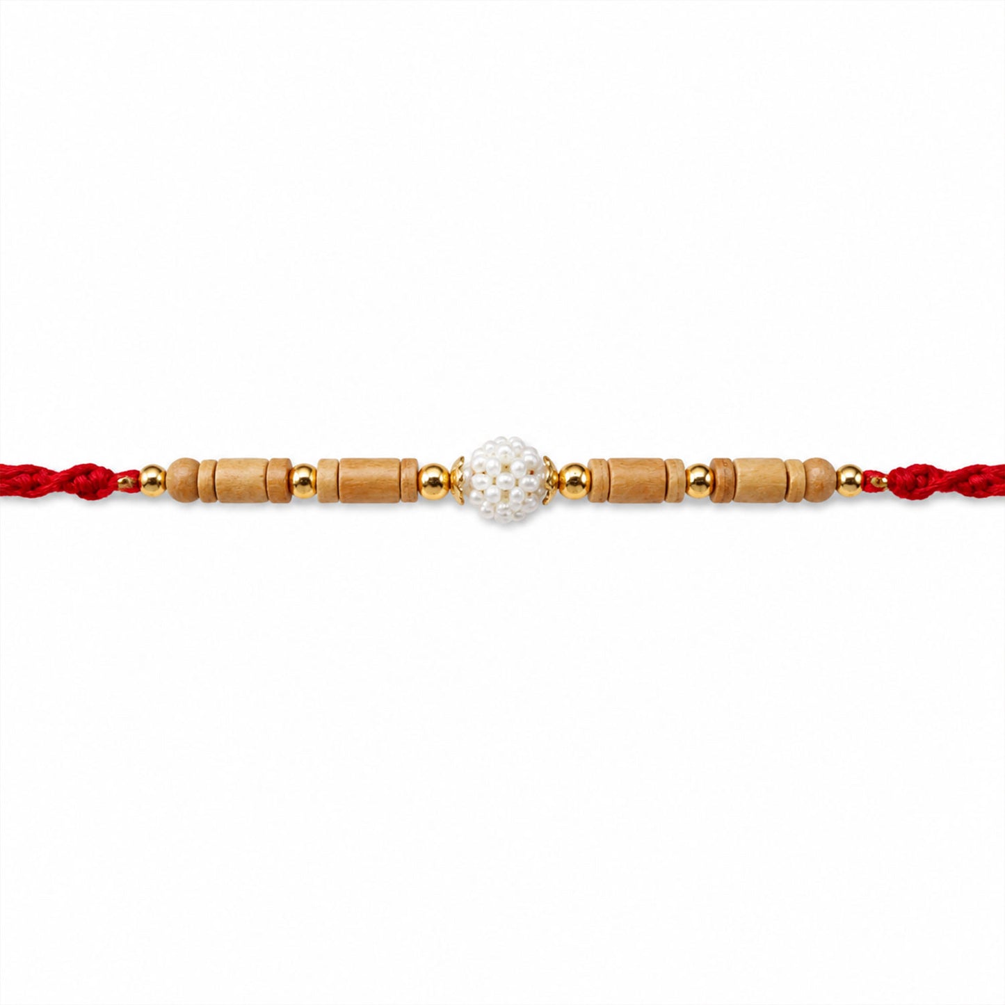 Stone Studded Designer Rakhi with Traditional Beads and Beautiful Festive Finish