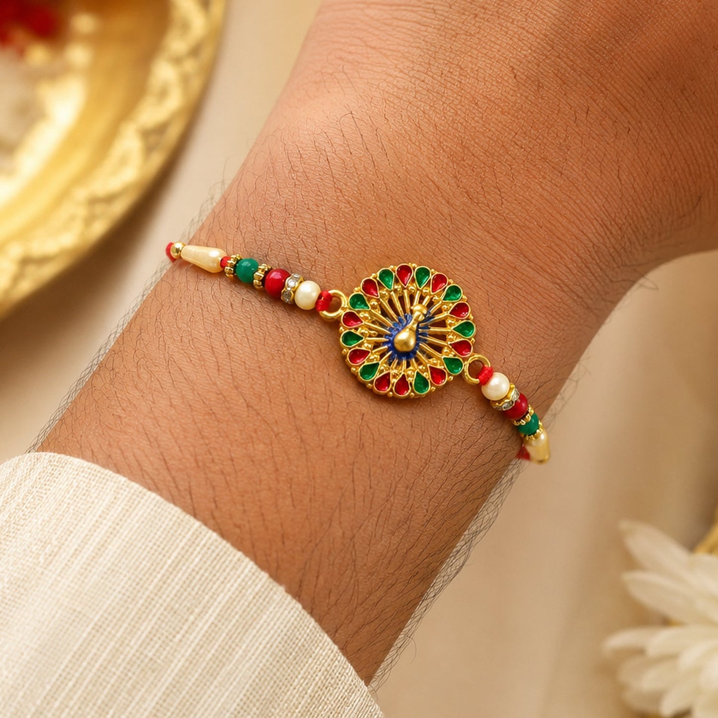 Vinayak Vrat Rakhi Divine Protection & Blessings for Brothers (10pcs)