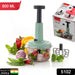 5102 2in1 push chopper 800ml Stainless Steel Blade Quick & Powerful Manual Hand Held Food Chopper to Chop & Cut Fruits, Vegetables, Herbs, Onions for Salsa, Salad Deodap