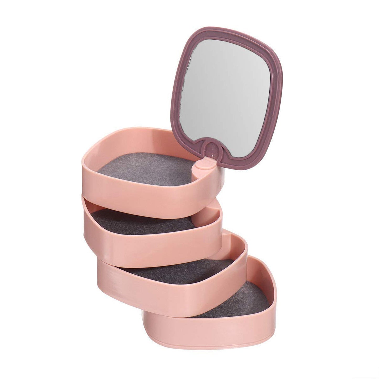 360-degree rotating jewellery box open layers showing accessory storage India