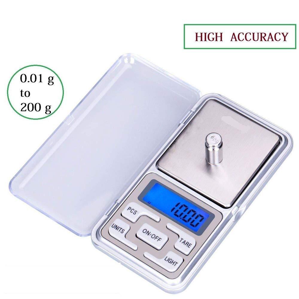 Portable electronic scale for weighing small items.