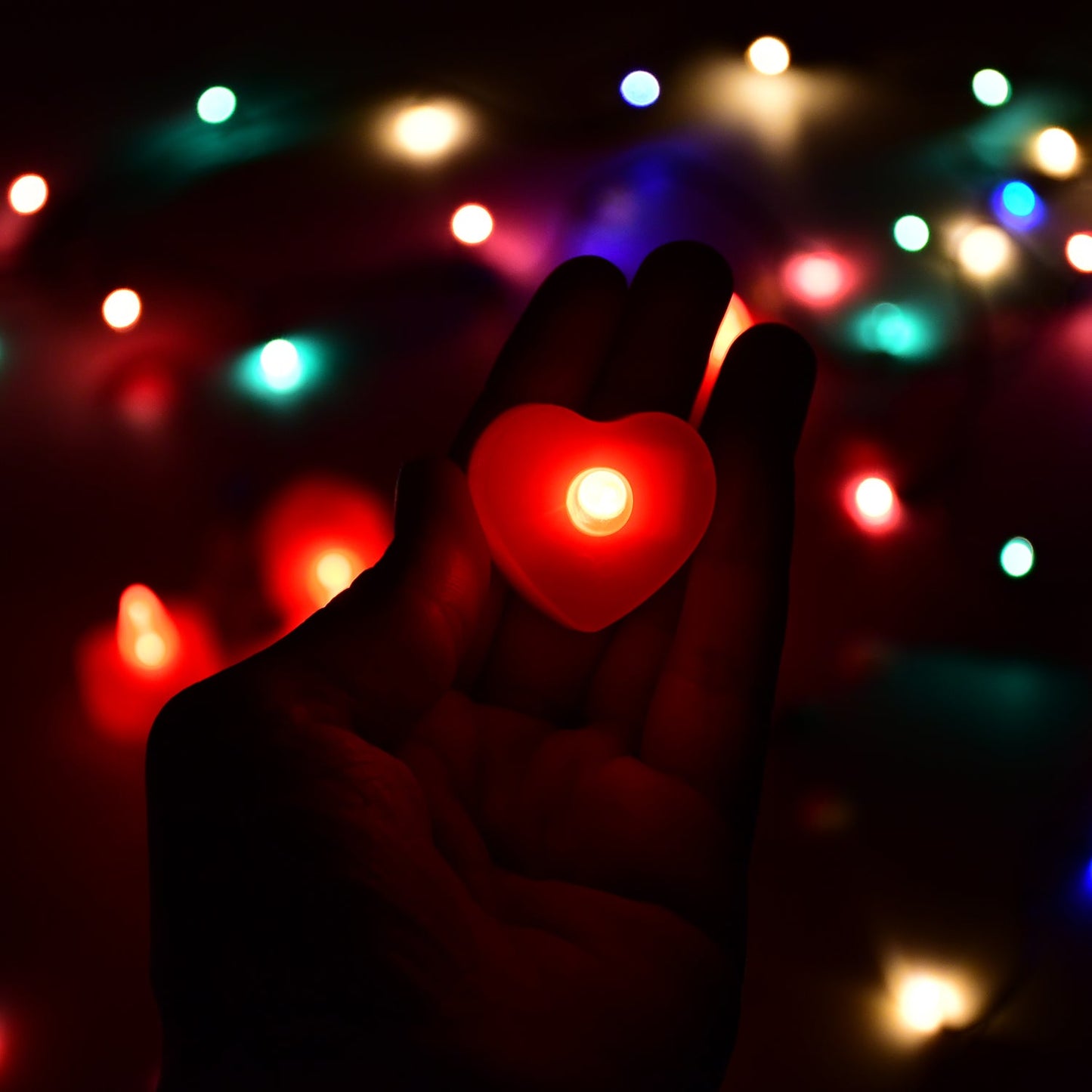 Heart-shaped LED candles for home decoration