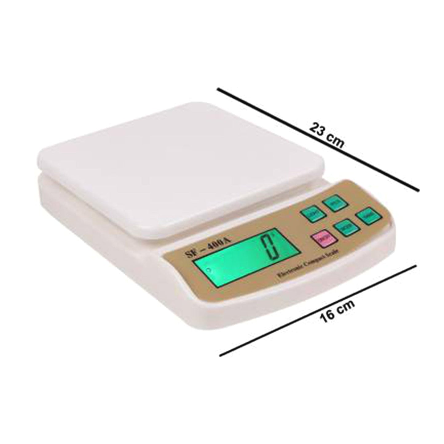 Compact digital scale for kitchen use