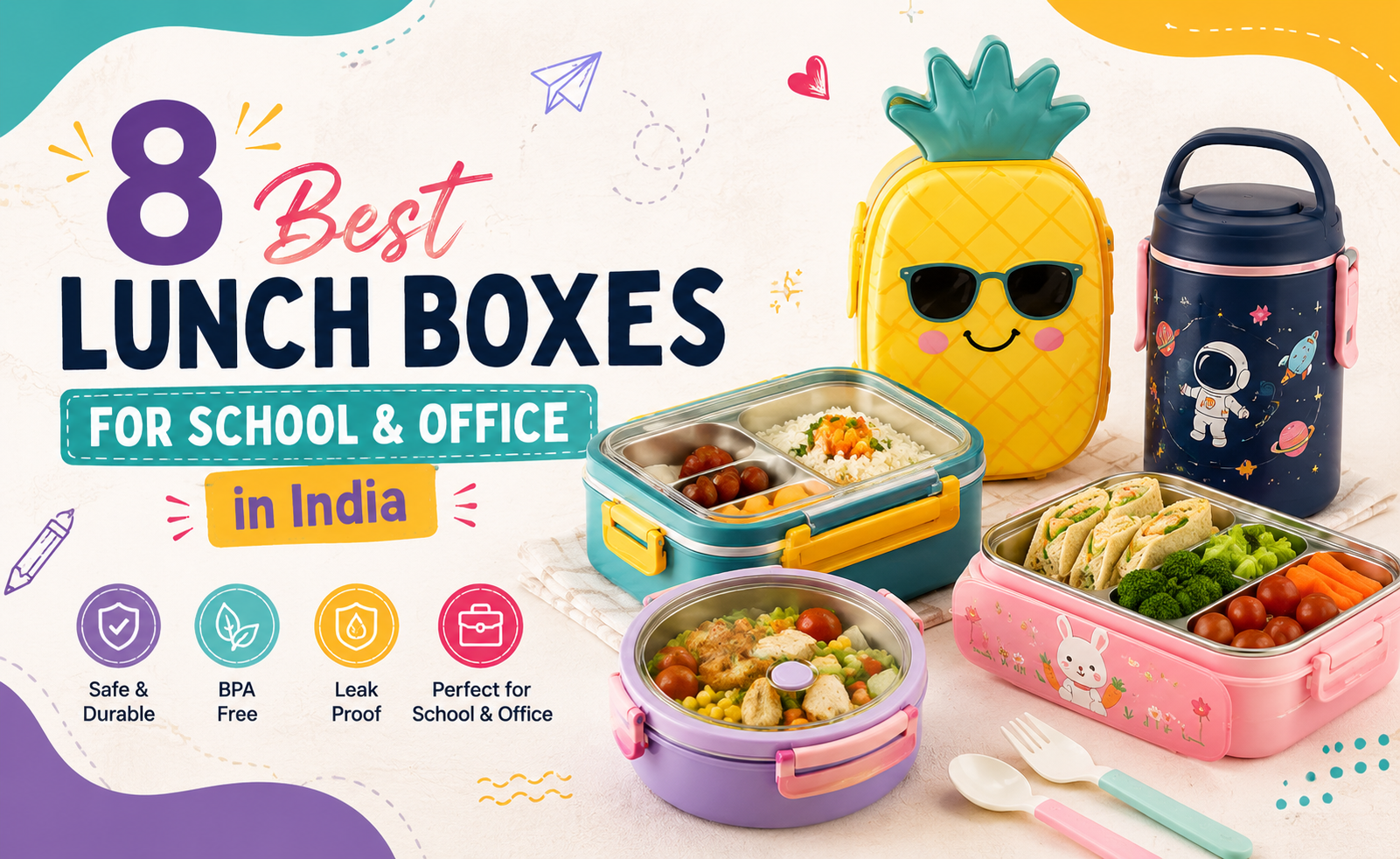 8 Best Lunch Boxes for School & Office India 2026 – DeoDap