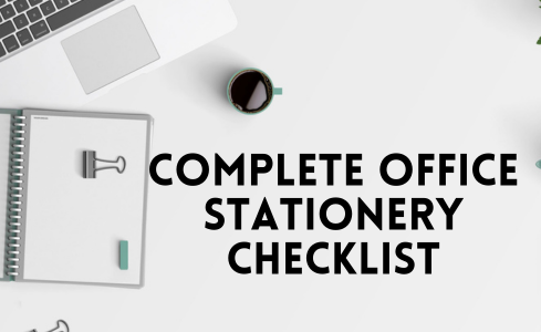 A complete office stationary checklist for workspace