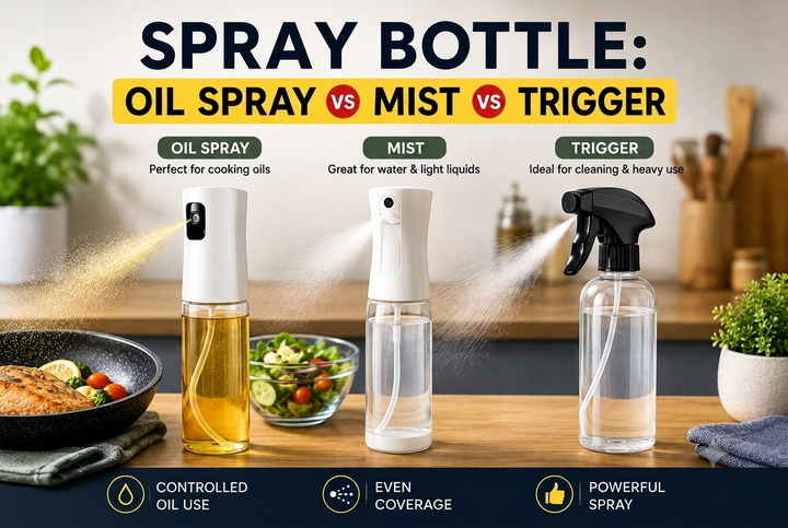 Spray Bottle: Oil Spray vs Mist vs Trigger