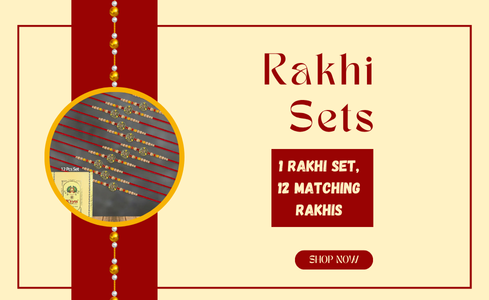 One Rakhi Set, 12 Matching Rakhis