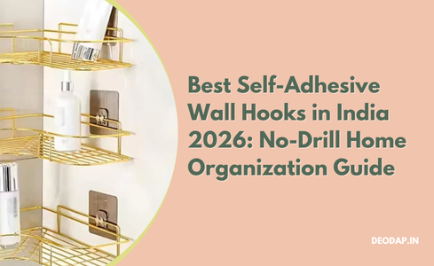 Self-Adhesive Wall Hooks for No-Drill Home Organization in India